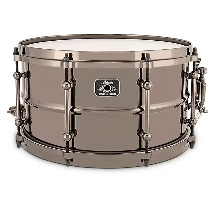Ludwig Universal Series Black Brass Snare Drum with Black Nickel Die-Cast Hoops 13 x 7 in. Guitar Center