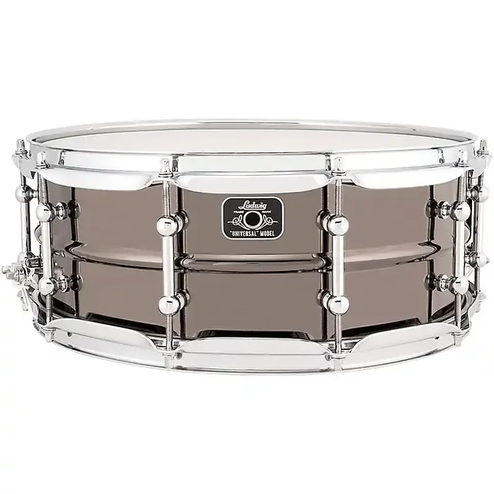 Ludwig Universal Series Black Brass Snare Drum With Chrome Hardware 14 x 5.5 in. Guitar Center