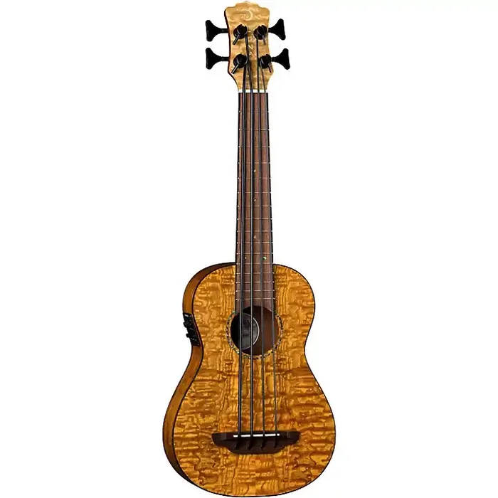 Luna Bari-Bass Quilt Top Acoustic Electric Ukulele Satin Natural Guitar Center