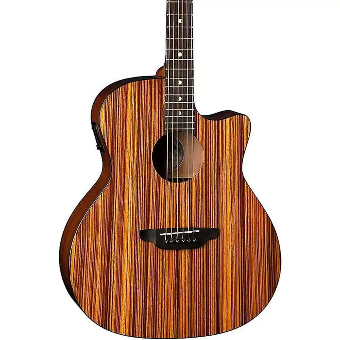 Luna Gypsy Zebra Grand Concert Acoustic-Electric Guitar Zebrawood Guitar Center