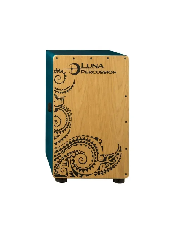 Luna Percussion Cajon Teal w/Bag