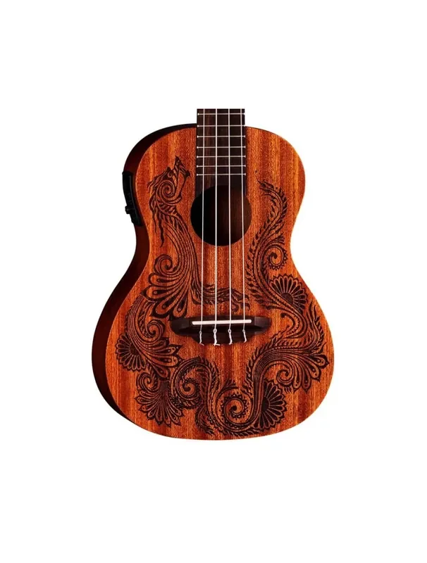 Luna Uke Henna Dragon Mahogany Concert w/Pre