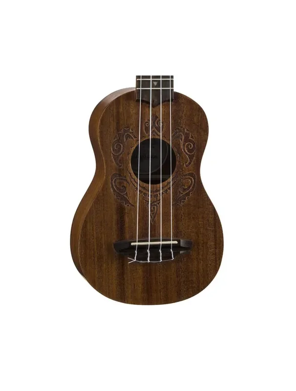 Luna Uke Soprano Tribal Turtle w/gigbag