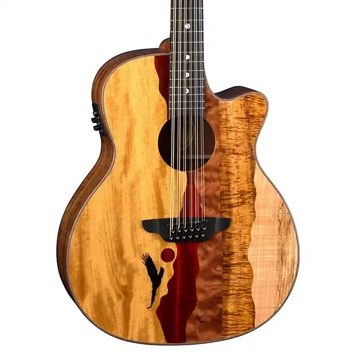 Luna Vista Eagle 12-String Acoustic-Electric Guitar Natural Guitar Center