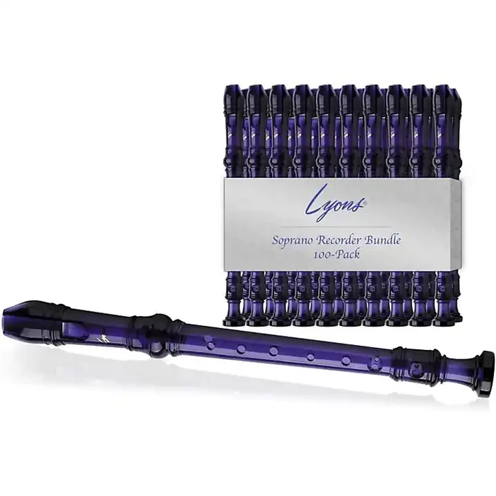 Lyons Soprano Recorder Value Bundle 100-Pack Transparent Purple Guitar Center