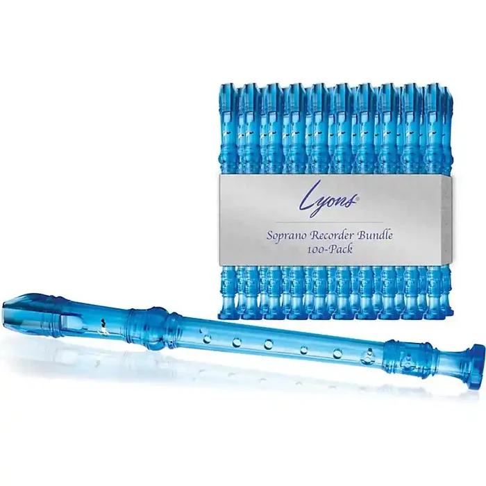 Lyons Soprano Recorder Value Bundle 25-Pack Transparent Blue Guitar Center