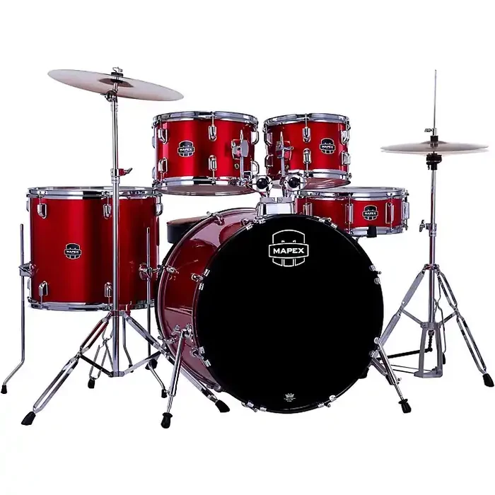 Mapex Comet 5-Piece Complete Drum Kit With 22″ Bass Drum Infra Red Guitar Center
