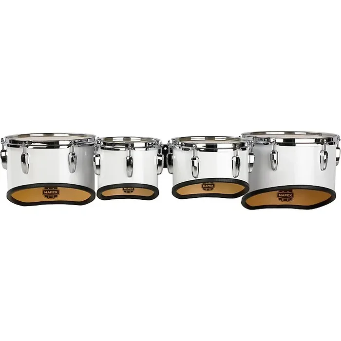 Mapex Qualifier Series Small Tenor Marching Quad 8, 10, 12, 13 in. Gloss White Guitar Center