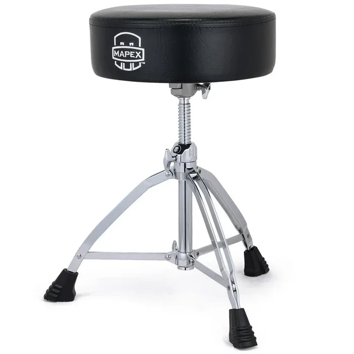 Mapex T850 Leather Round Cushion Throne, Double Braced, Black