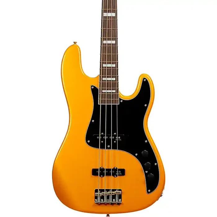 Markbass MB GV4 Gloxy CR RW Passive Electric Bass Guitar Metallic Yellow Guitar Center