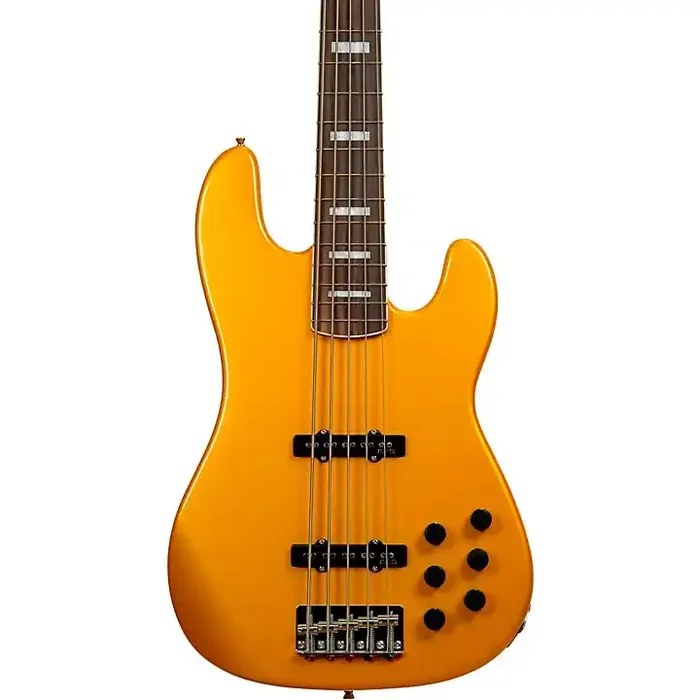 Markbass MB GV5 Gloxy CR RW 5-String Electric Bass Guitar Metallic Yellow Guitar Center