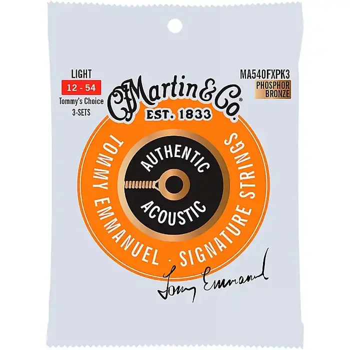 Martin Authentic Acoustic Flexible Core Guitar Strings 3-Pack Light (12-54) Guitar Center