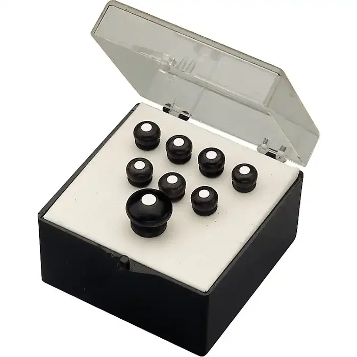 Martin Bridge and End Pin Set in Black with White Dots Guitar Center