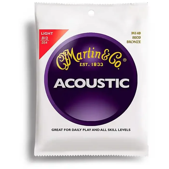 Martin M140 80/20 Bronze Light Acoustic Guitar Strings Guitar Center