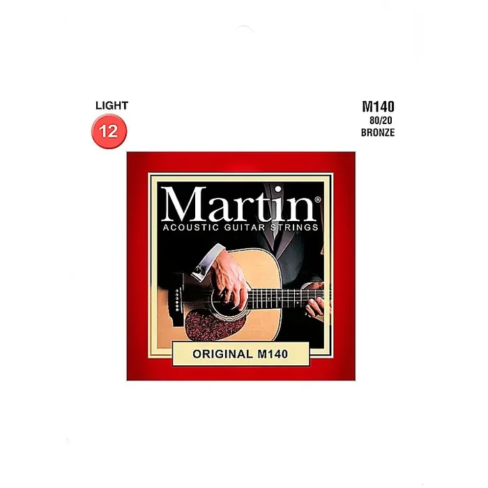 Martin M140 Martin Acoustic 80/20 Light Guitar String Guitar Center