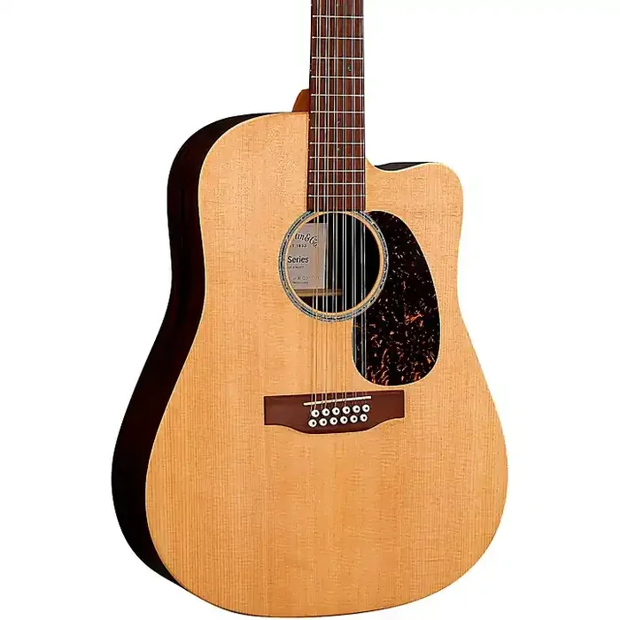 Martin X Series Brazilian HPL 12-String Dreadnought Acoustic-Electric Guitar Natural Guitar Center