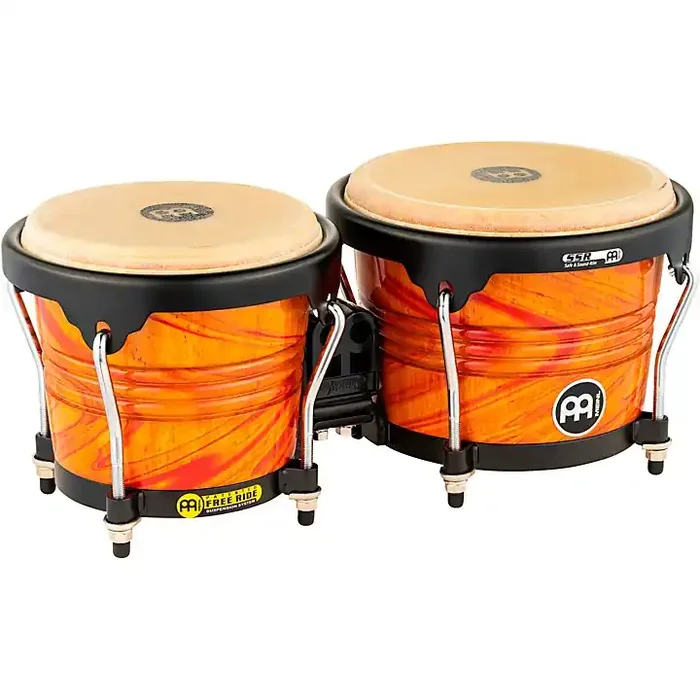 MEINL Free Ride Designer Series Wood Bongo Set Amber Flame 6-3/4 in. and 8 in. Guitar Center