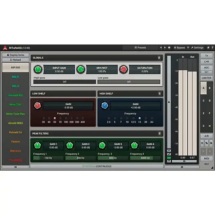 MeldaProduction MTurboEQ Vintage-Style Equalizer Software Download Guitar Center