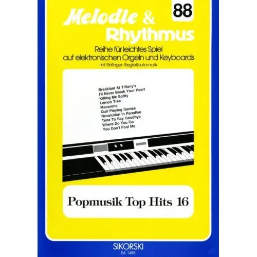 Melodie & Rhythmus, Heft 88: Popmusik Top Hits 16