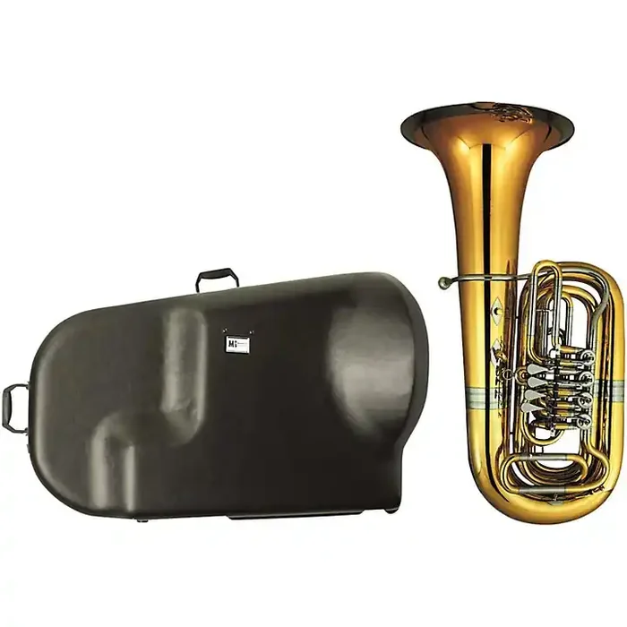 Miraphone 186-4U Series 4-Valve Yellow Brass BBb Tuba with Hard Case Guitar Center