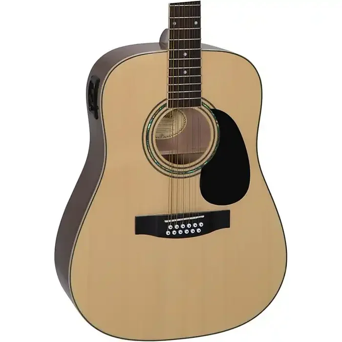 Mitchell D120S12E 12-String Dreadnought Acoustic-Electric Guitar Natural Guitar Center