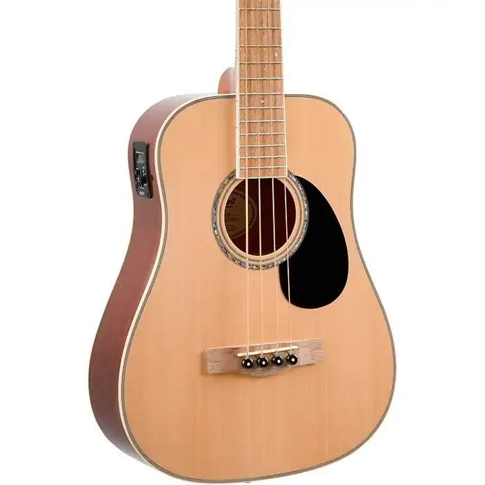 Mitchell EZB Super Short-Scale Acoustic-Electric Bass Guitar Natural Guitar Center