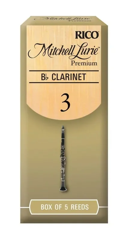 Mitchell Lurie Premium Bb Clarinet Reeds, Strength 3.0, 5 Pack