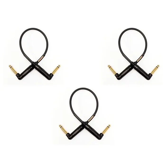 Mogami Gold Patch Cable with Right Angle Connectors 10″ 3-Pack Guitar Center