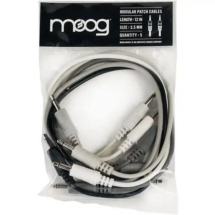 Moog 3.5mm TS cables 12″ long for Mother-32 (Pack of 5) Guitar Center