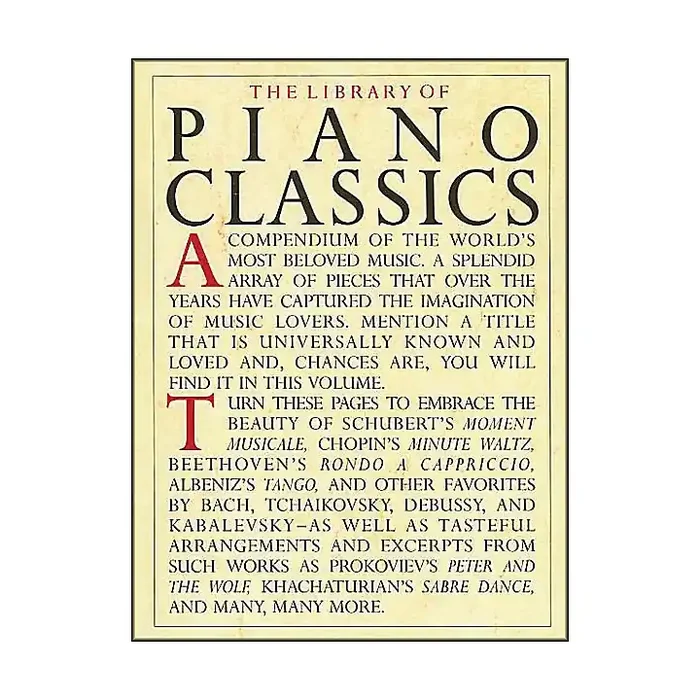 Music Sales The Library Of Piano Classics Guitar Center