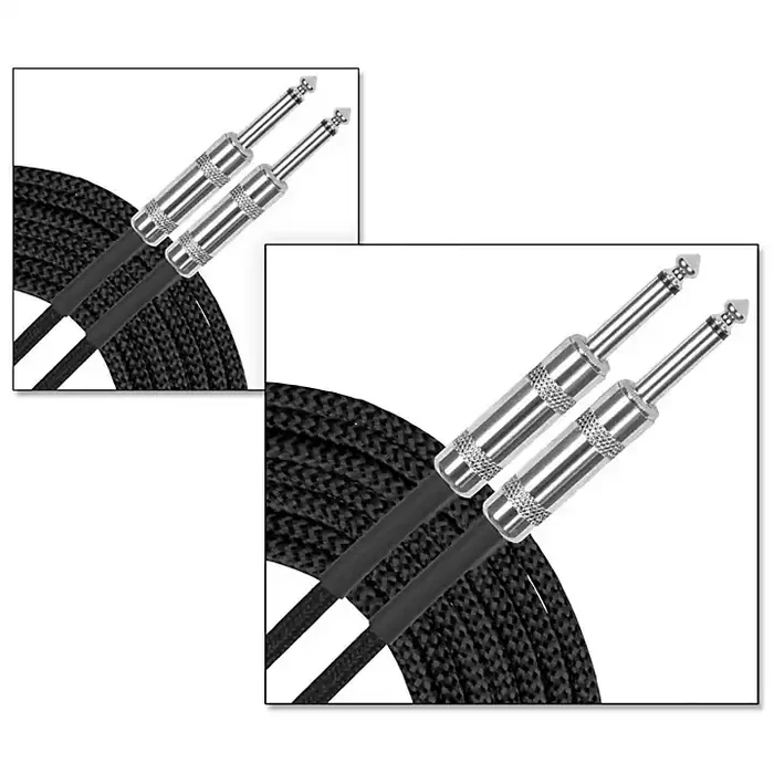 Musician‘s Gear Standard Instrument Cable Braid-20 ft.-Black (2 Pack) Guitar Center