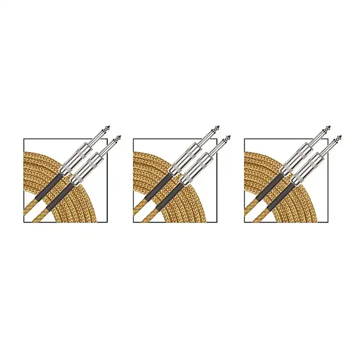 Musician‘s Gear Standard Instrument Cable Gold Tweed – 20 ft. – 3 Pack Guitar Center