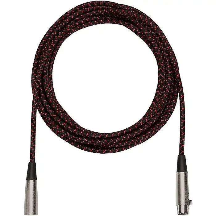 Musician‘s Gear Tweed Lo-Z Woven XLR Mic Cable Black Tweed 20 ft. Guitar Center