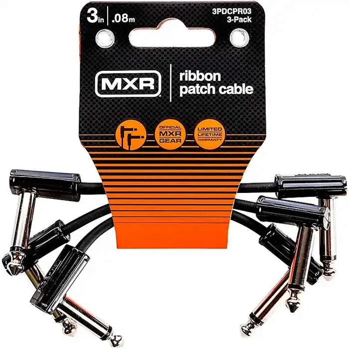 MXR 3-Pack 3″ Ribbon Patch Cables Black Guitar Center