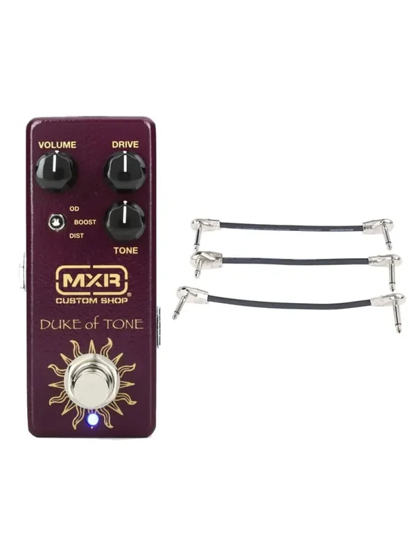 MXR CSP039 Duke of Tone Overdrive + Gator Patch Cable 3 Pack