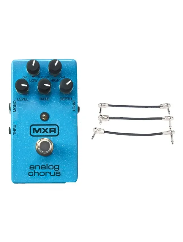 MXR M234 Analog Chorus Pedal + Gator Patch Cable 3 Pack