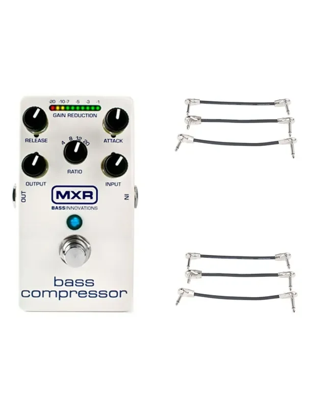 MXR M87 Bass Compressor + 2x Gator Patch Cable 3 Pack