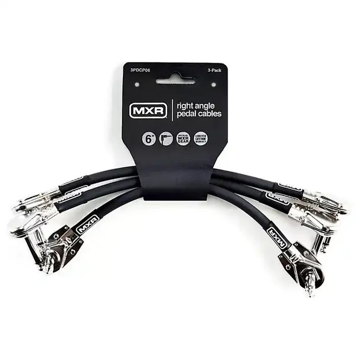 MXR Patch Cable 3-Pack 6 in. Black Guitar Center