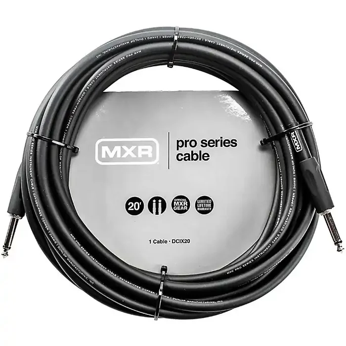 MXR Pro Series Straight To Straight Instrument Cable 20 ft. Black Guitar Center