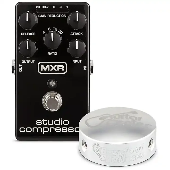 MXR Studio Compressor Effects Pedal With Free Barefoot Buttons V1 Guitar Center Standard Footswitch Cap Guitar Center