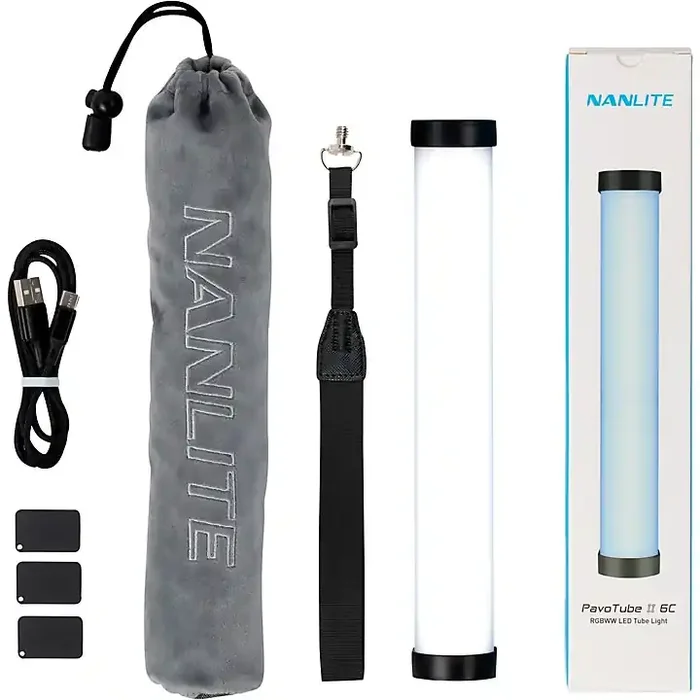 NANLITE PavoTube II 6C 10in 6w RGBWW LED Tube with Internal Battery Guitar Center