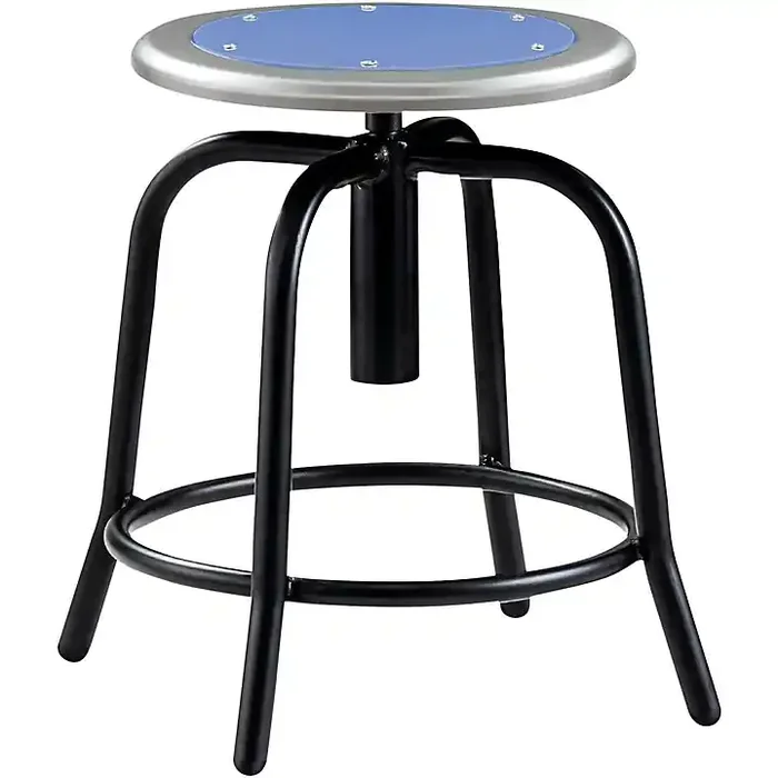 National Public Seating Height Adjustable Designer Stool 18″ – 25″ Blueberry Seat and Black Frame Guitar Center