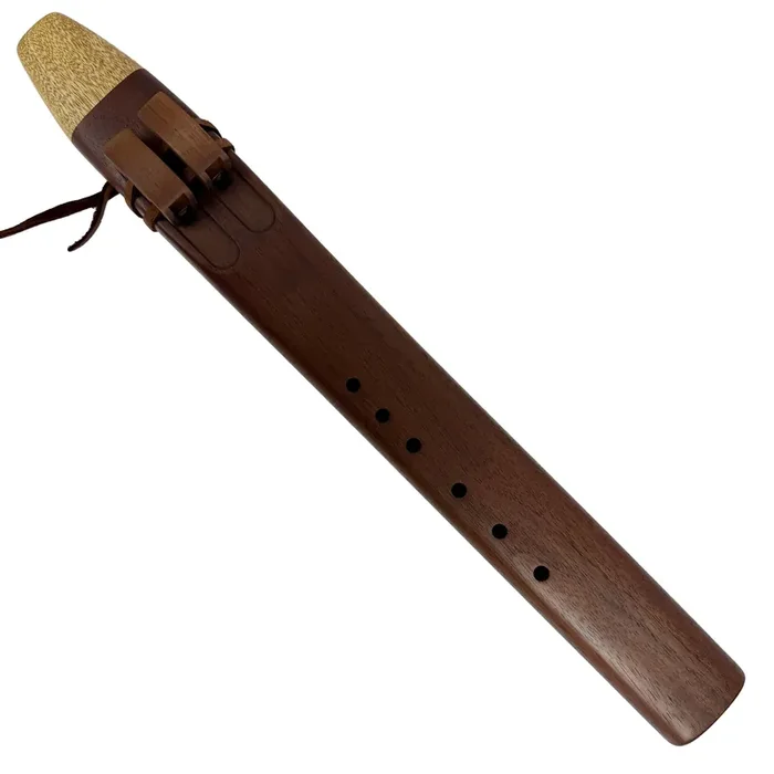 Native American Drone Flute in F minor by Nash Tavewa, Peruvian Black Walnut with Acacia Mouthpiece