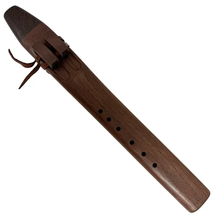 Native American Drone Flute in F minor by Nash Tavewa, Peruvian Black Walnut with Wenge Mouthpiece
