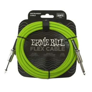 New Ernie Ball 10′ Flex Instrument Green