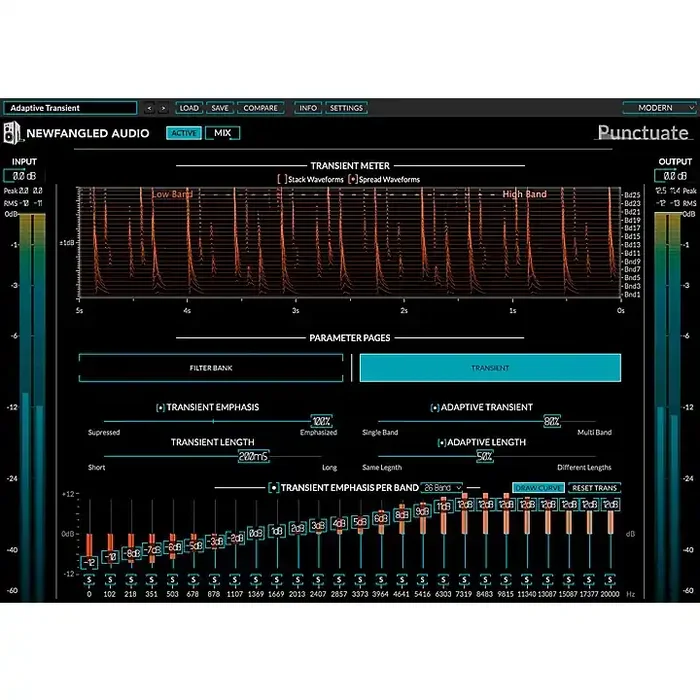Newfangled Audio Punctuate Transient Shaper Plug-in Guitar Center