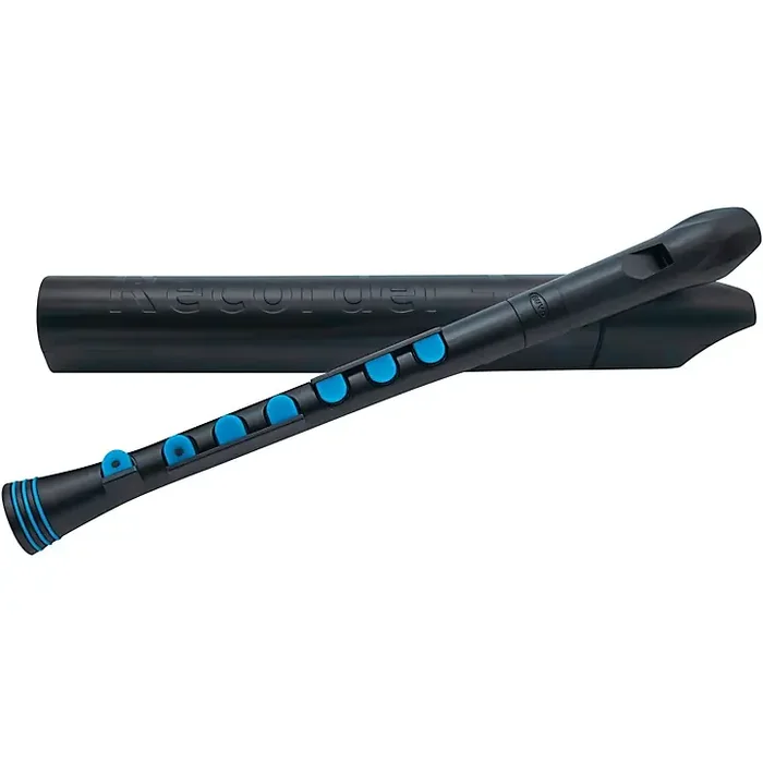 Nuvo Recorder+ Baroque Fingering With Hard Case Black/Blue Guitar Center