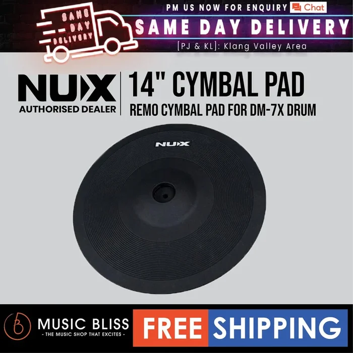NUX 14″ Remo Cymbal Pad for DM-7X Drum