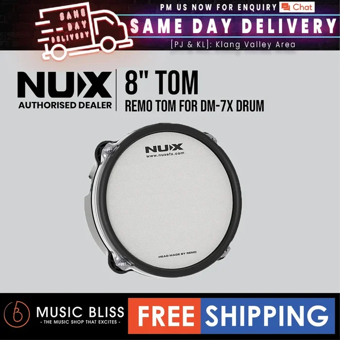 NUX 8″ Remo Tom for DM-7X Drum