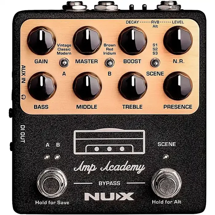 NUX Amp Academy Amp Modeler, IR Loader and Effects Pedal Black Guitar Center